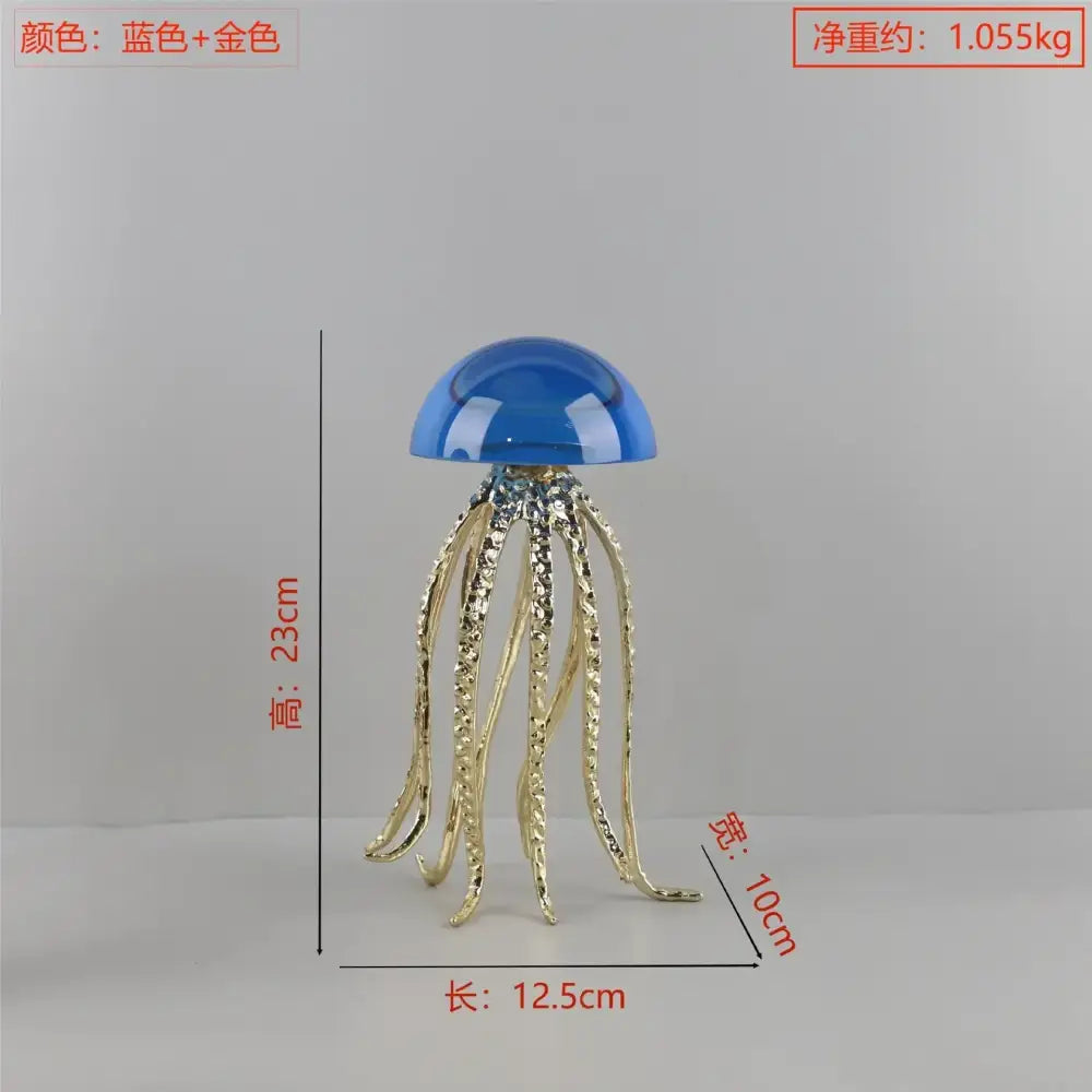 Crystal Jellyfish Sculpture Decor