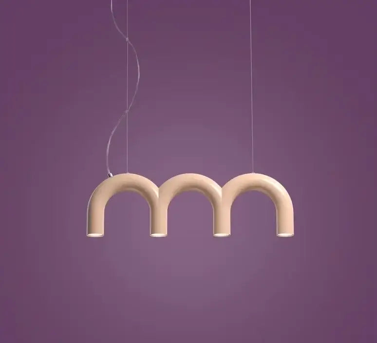Blue Metal Arch Chandelier