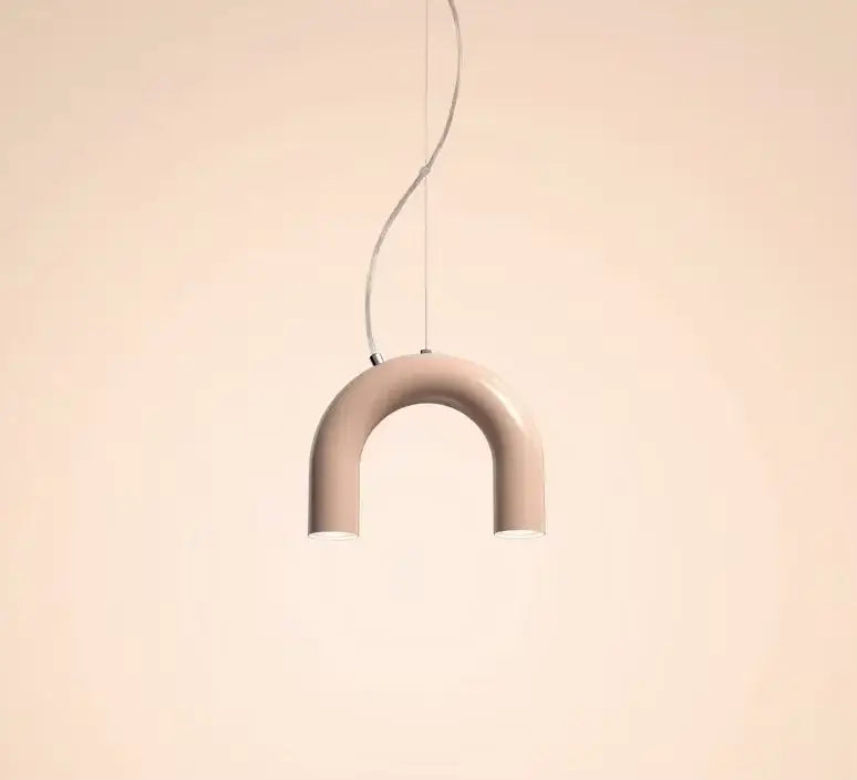 Blue Metal Arch Chandelier