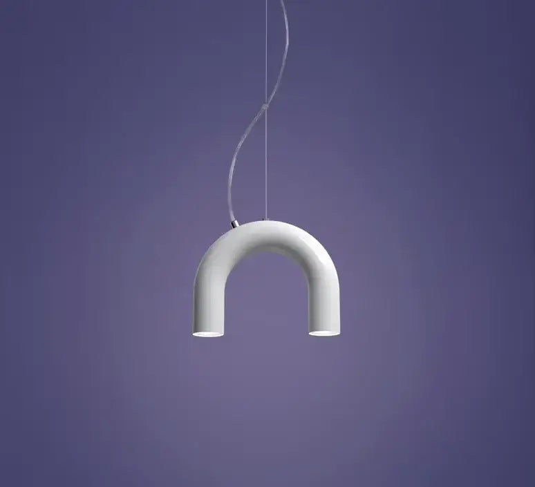 Blue Metal Arch Chandelier