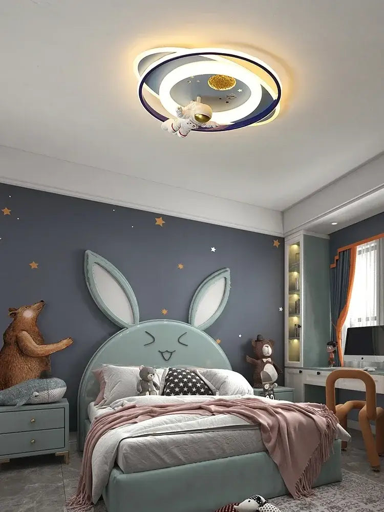 White Airplane Kids-Room Ceiling Light
