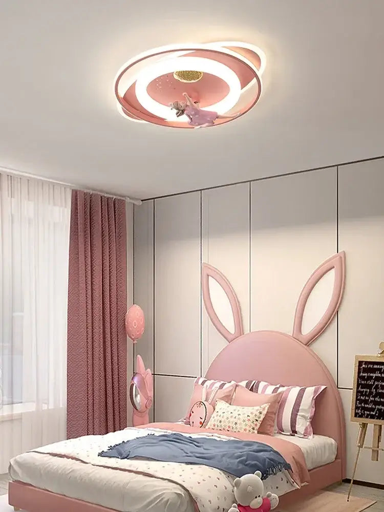 White Airplane Kids-Room Ceiling Light