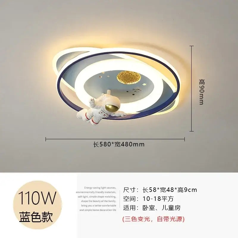 White Airplane Kids-Room Ceiling Light