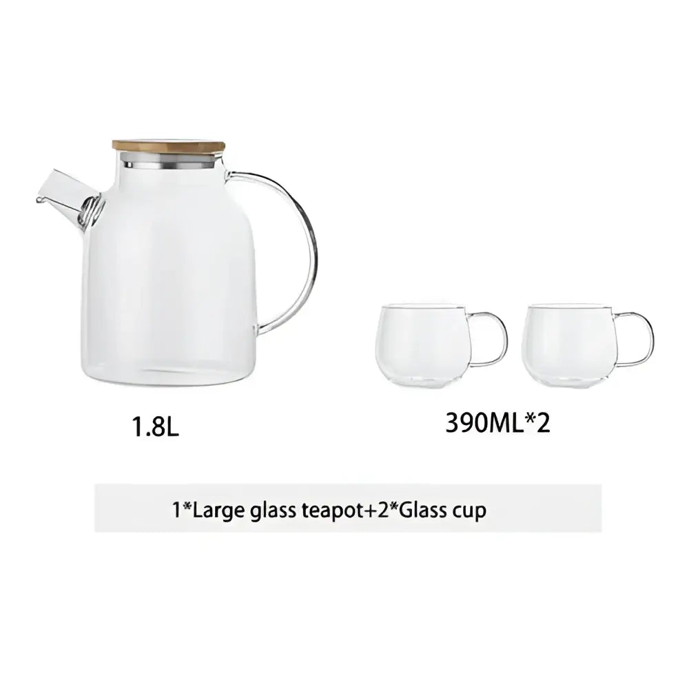 Glass Teapot with Wood Handle