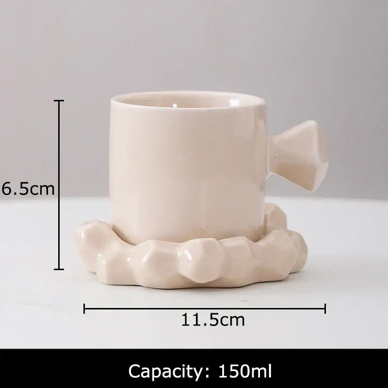 Porcelain Bowknot Cup Set