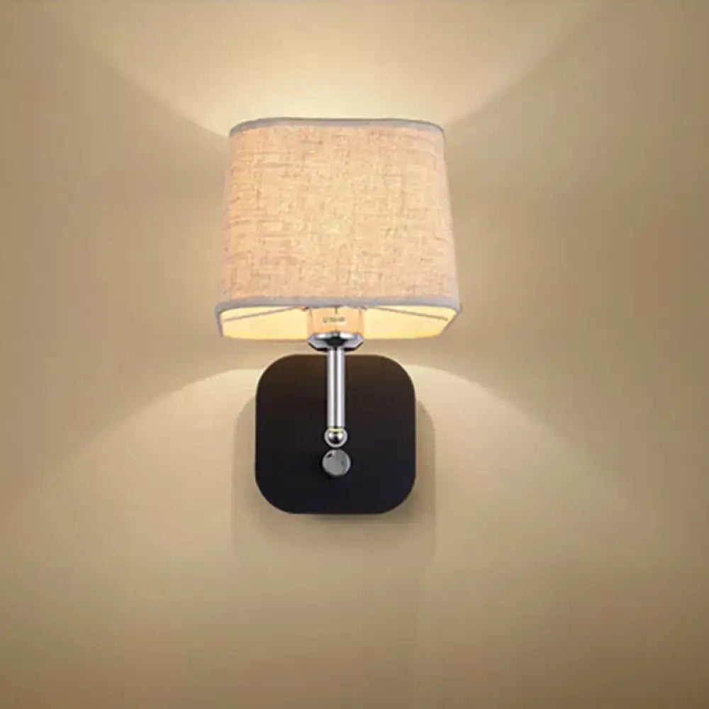 Beige Linen Wall Sconce