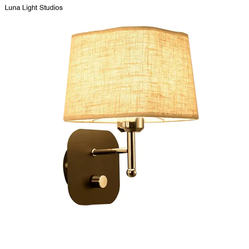 Beige Linen Wall Sconce