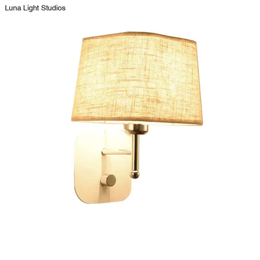 Beige Linen Wall Sconce
