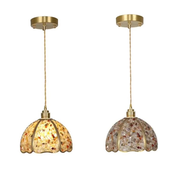 Blue Crystal 3-Head Kitchen Pendant Light