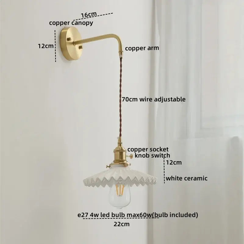 Ceramic Copper Wall Sconce