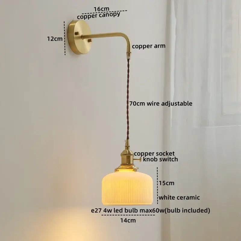 Ceramic Copper Wall Sconce