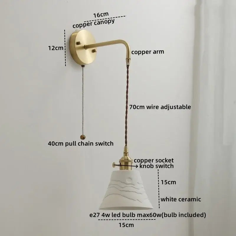 Ceramic Copper Wall Sconce