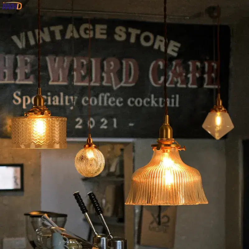 Brass Glass LED Copper-Finish Pendant