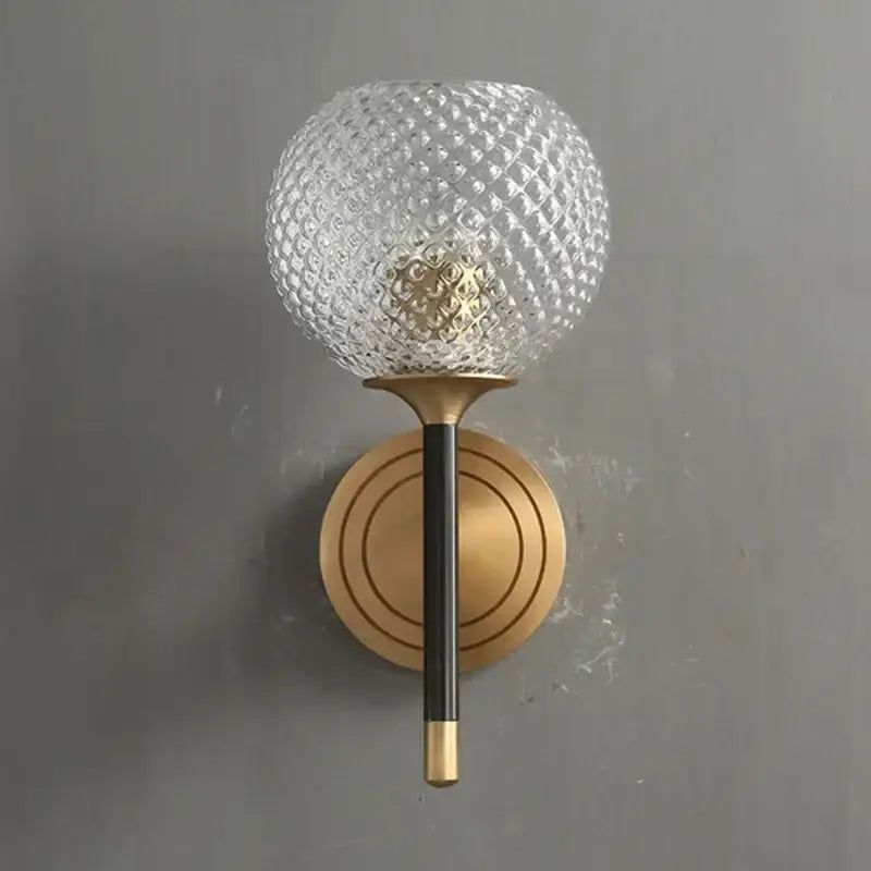 Copper Wooden Wall Sconce