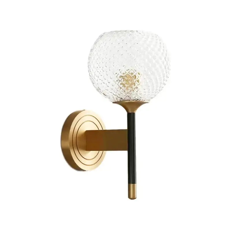 Copper Wooden Wall Sconce