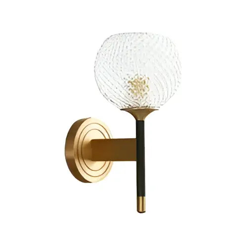 Copper Wooden Wall Sconce