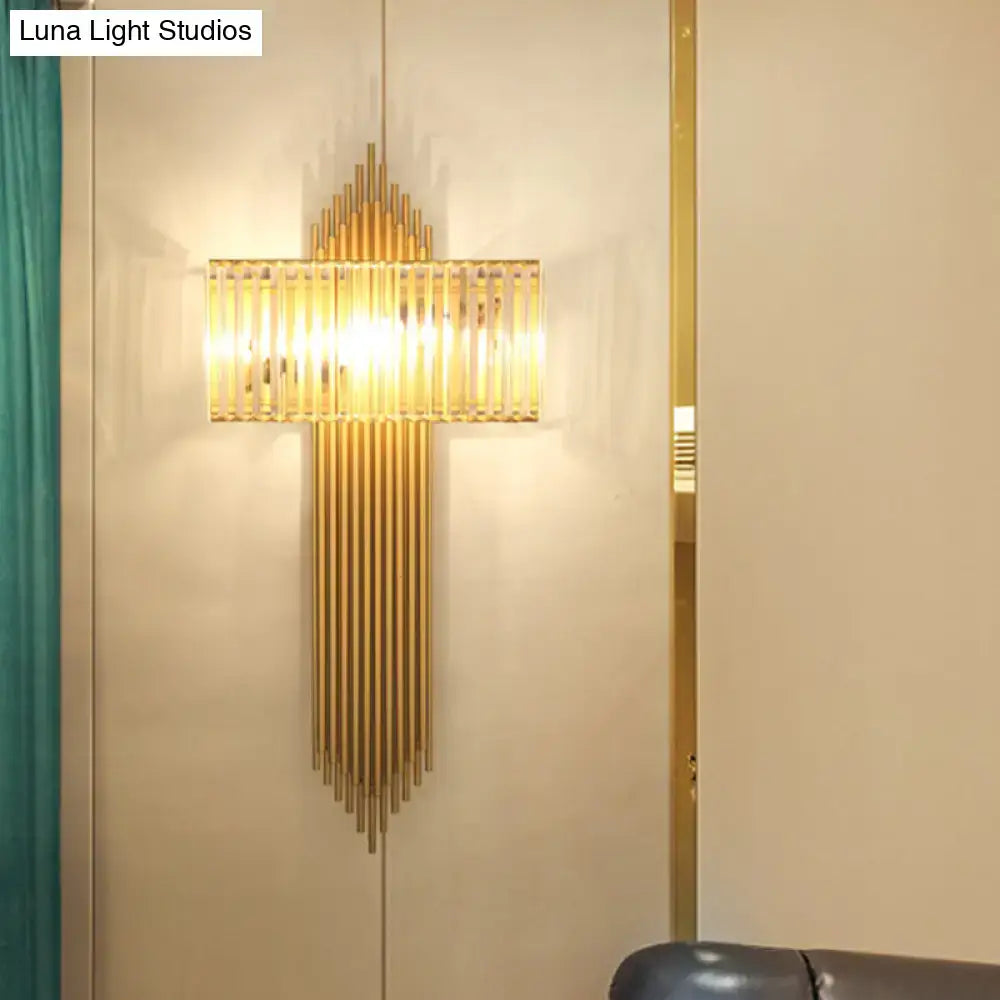 Brass Crystal Wall Sconce Two Size Options