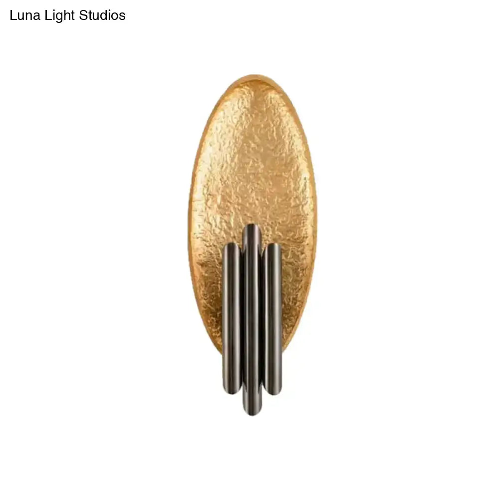 Brass Glass Direct-Wired Wall Sconce