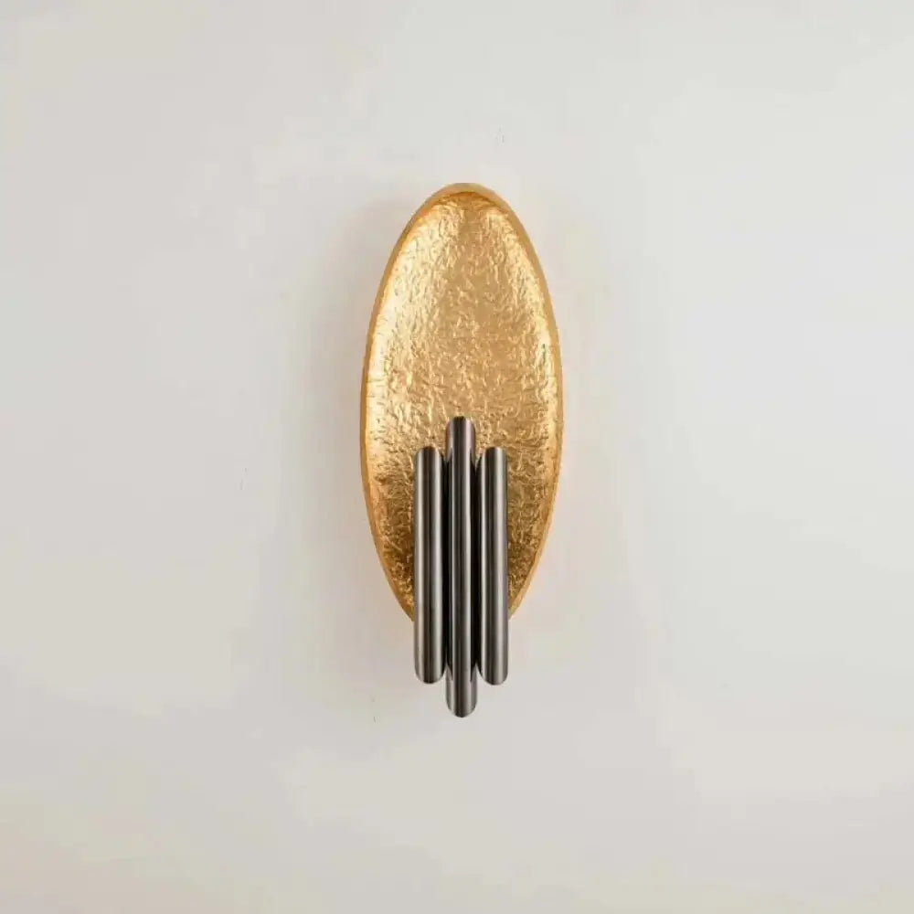 Brass Glass Direct-Wired Wall Sconce