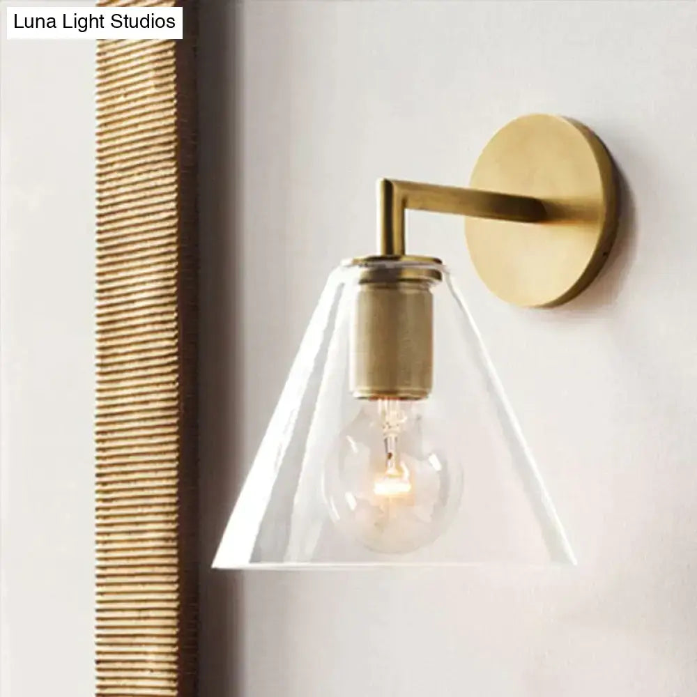 Brass Glass Wall Lamp