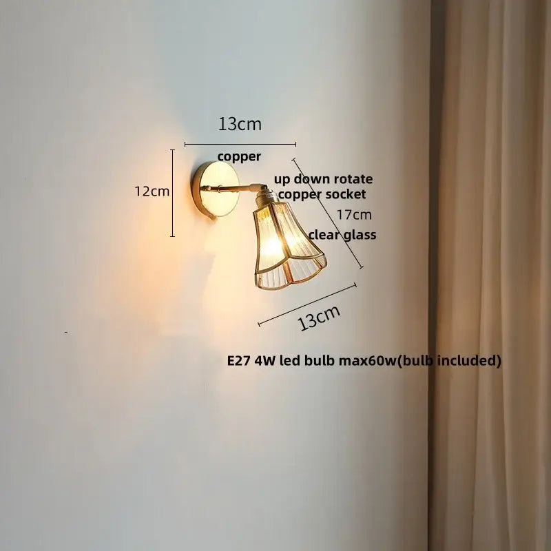 Gray Glass LED Sconce
