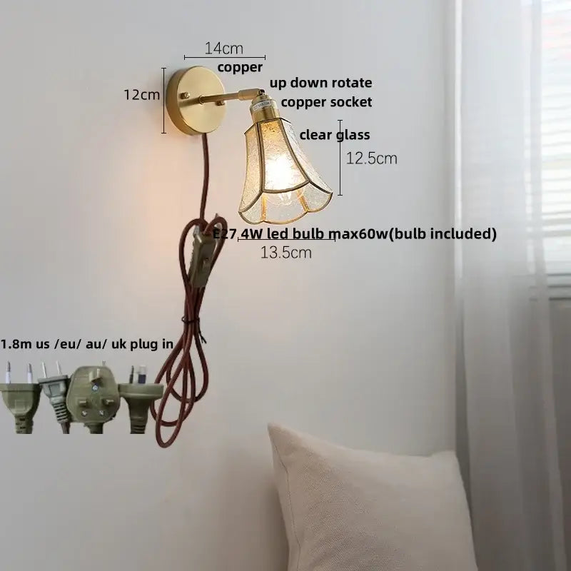 Gray Glass LED Sconce