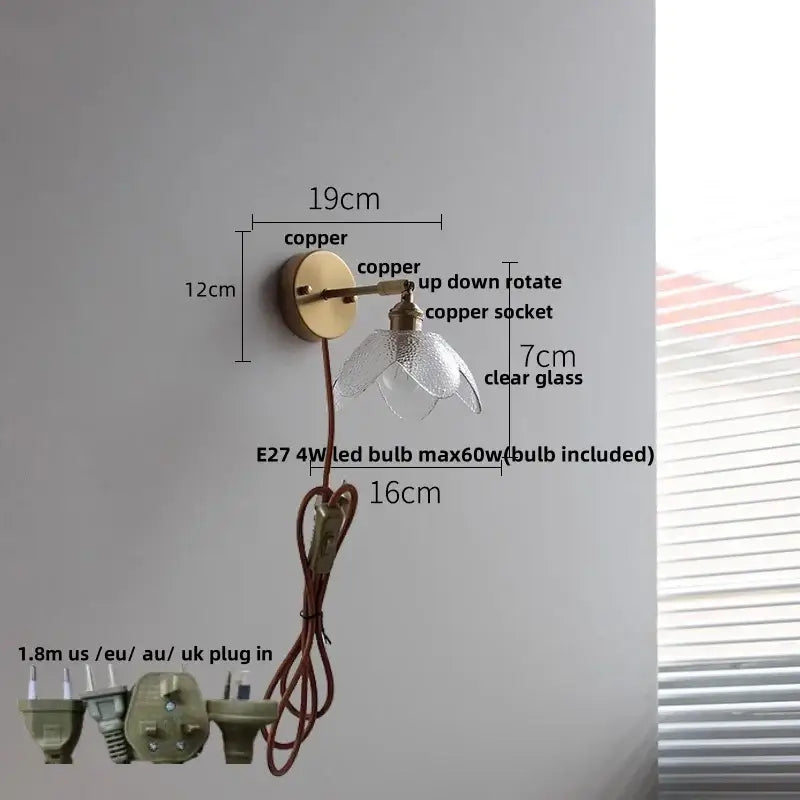 Gray Glass LED Sconce