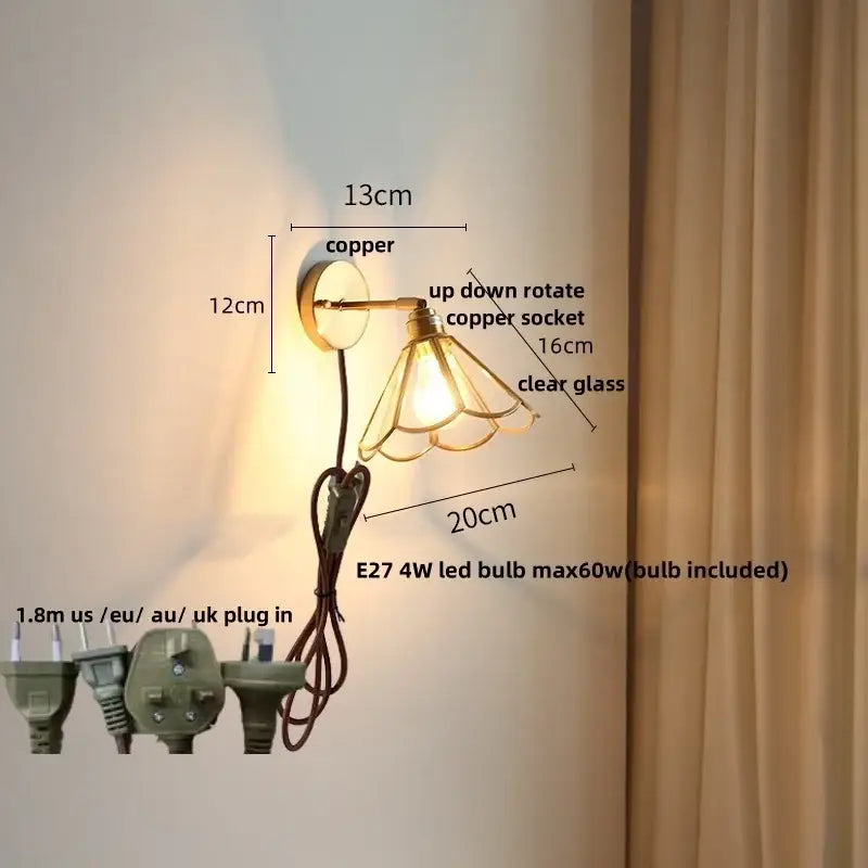 Gray Glass LED Sconce