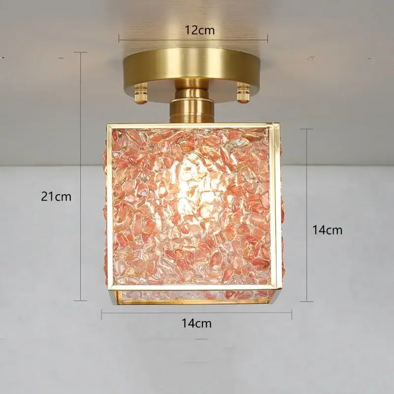 Green Crystal Ceiling Light