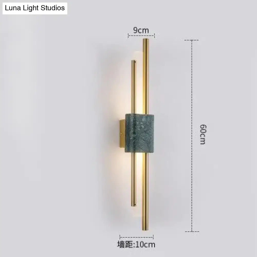 Green Marble LED Wall Lamp