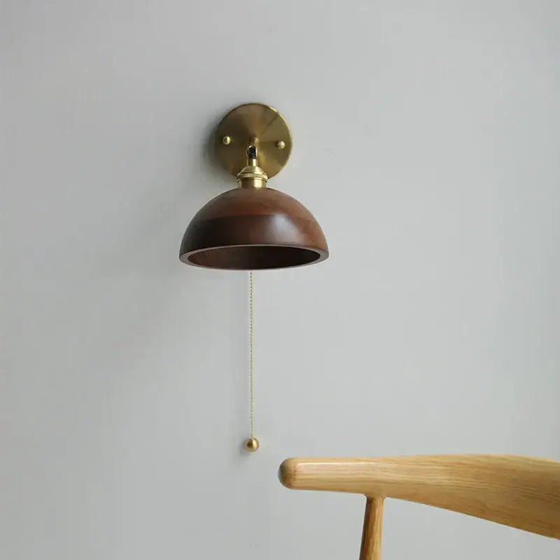 Walnut LED Wall Sconce Japanese Style for Foyer