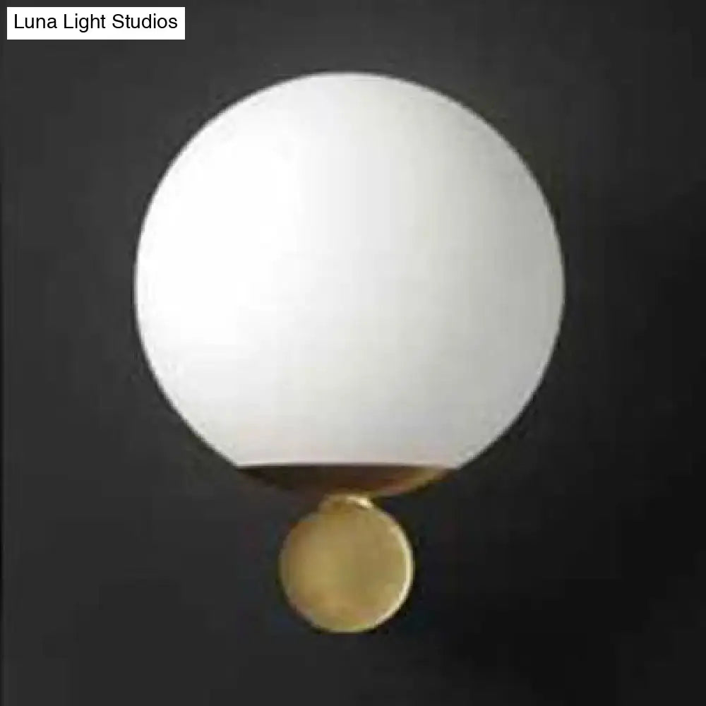 Brass Glass Sphere Sconce