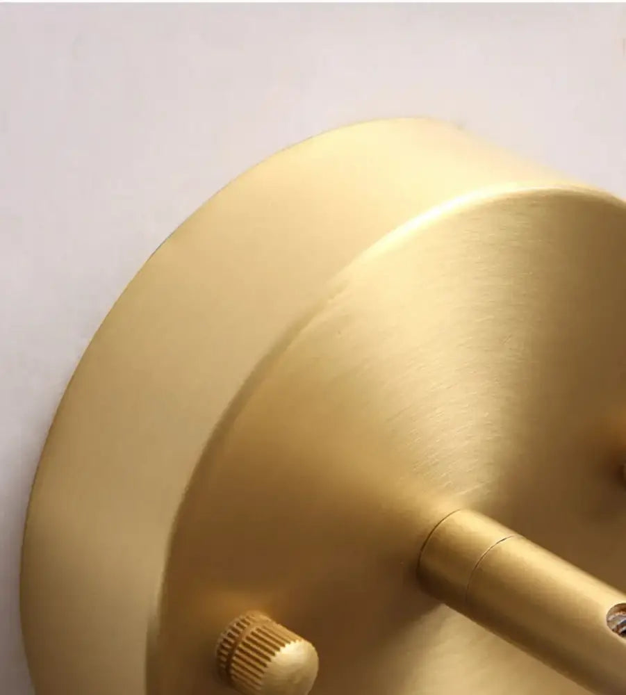 Brass Wood Base Sconce
