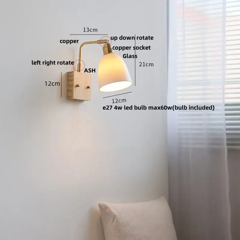 Brass Ceramic LED Sconce