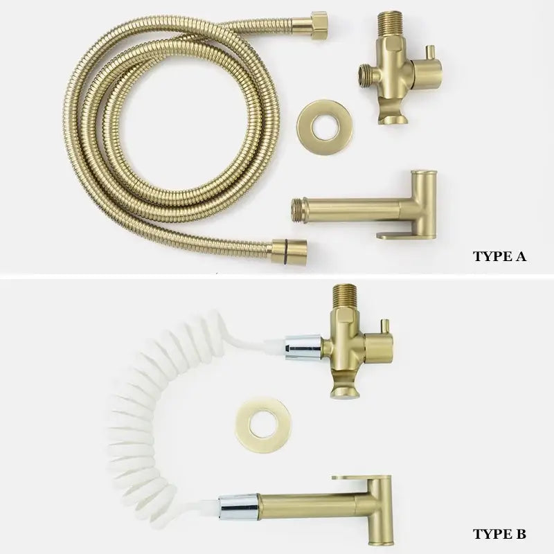 Brass Coiled Bidet Kit