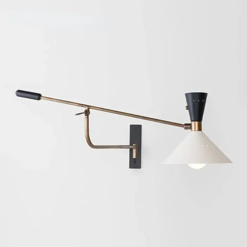 Brass Black Adjustable Sconce