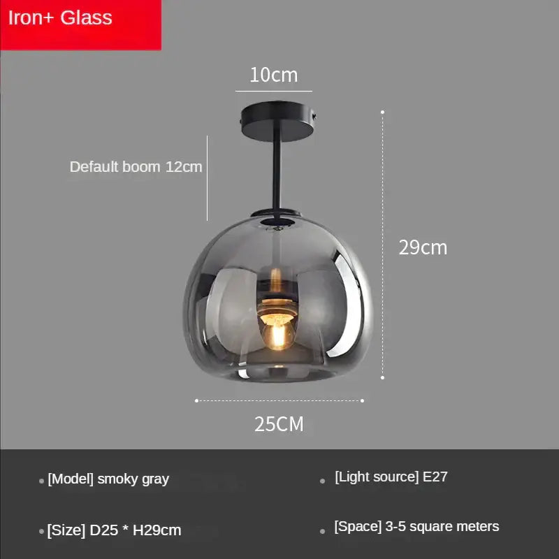 Black Glass LED Light