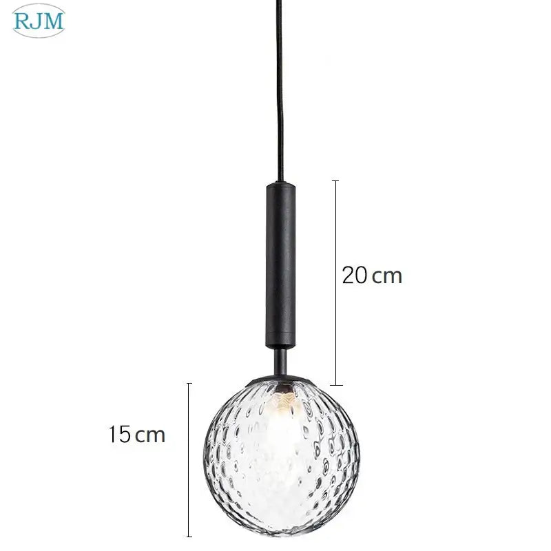 Brass Glass Pendant Light with Creative Color Options
