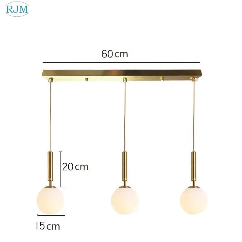 Brass Glass Pendant Light with Creative Color Options