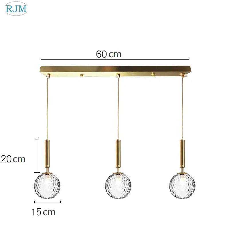 Brass Glass Pendant Light with Creative Color Options