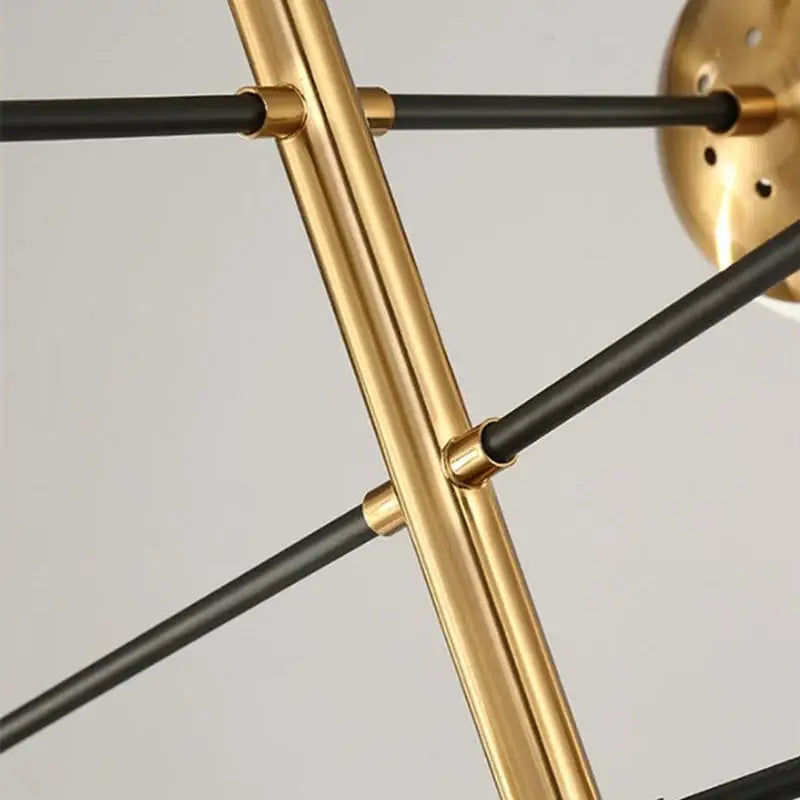 Brass Glass Bubble Chandelier with Multi-Head Design