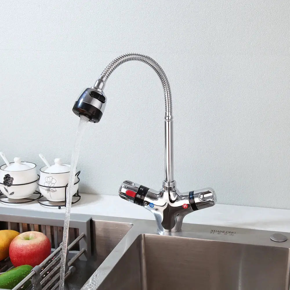Brass Black Kitchen Faucet