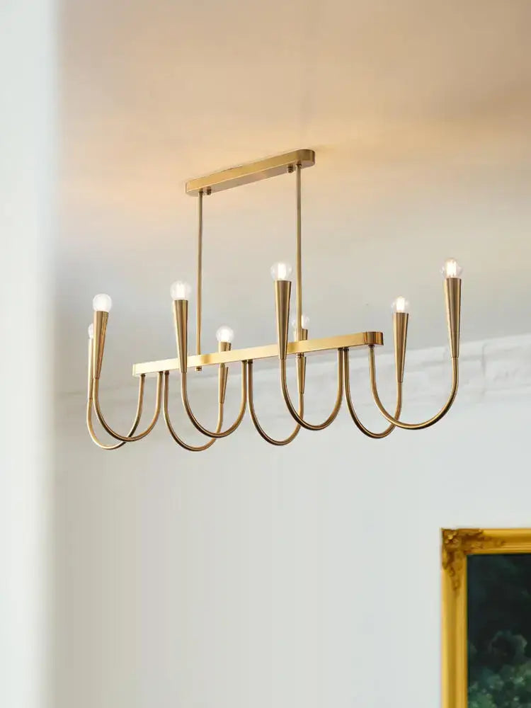 Brass Black French Pendant Chandelier