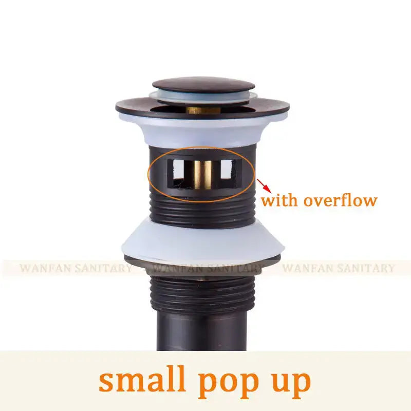 Brass Black Pop Up Drain