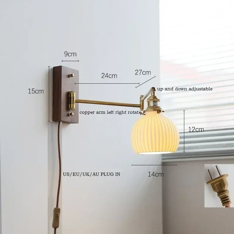 Brass Canopy LED Wall Light
