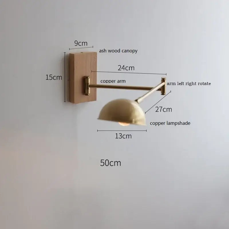 Brass Canopy LED Wall Light