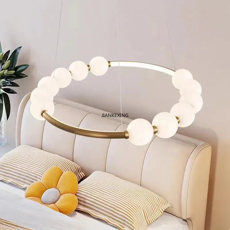 Brass Circle Ring Pendant Light