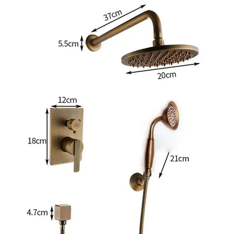 Brass Shower Mixer Set