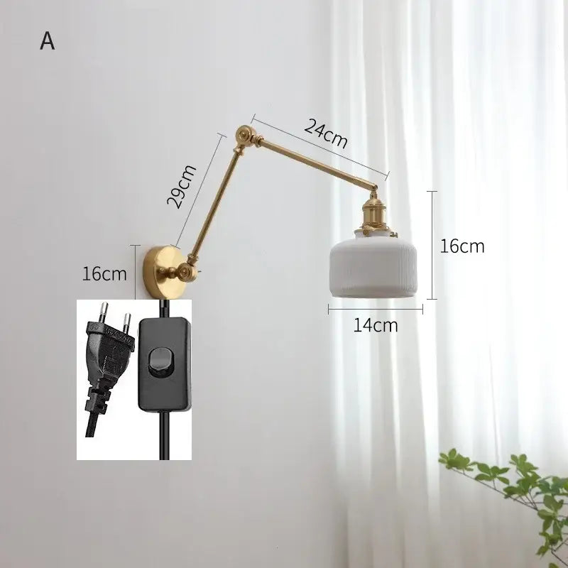 Copper Swing Arm Sconce