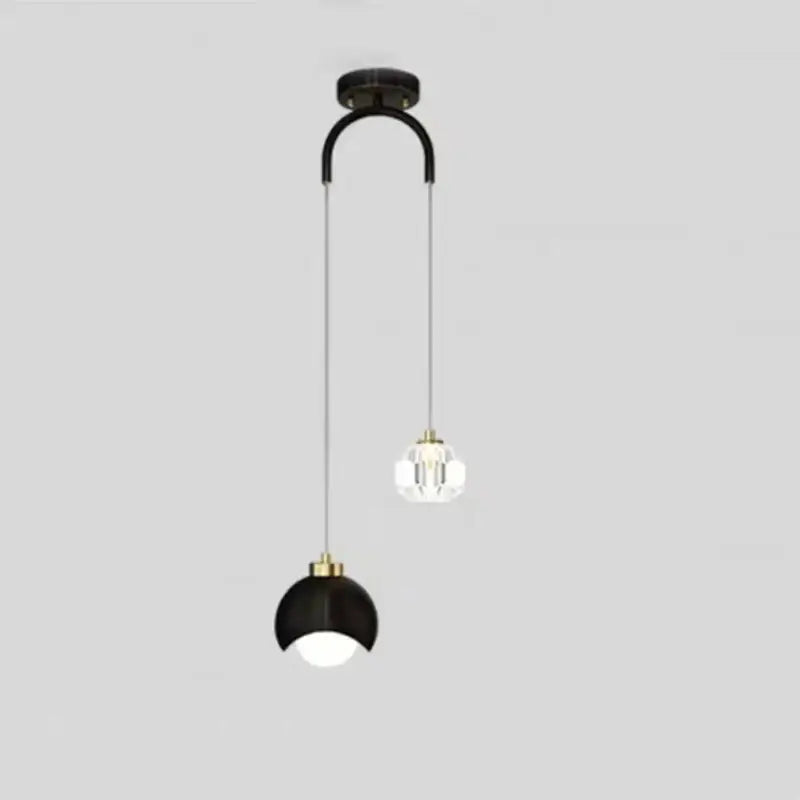 Brass Crystal Pendant Light for Bedroom